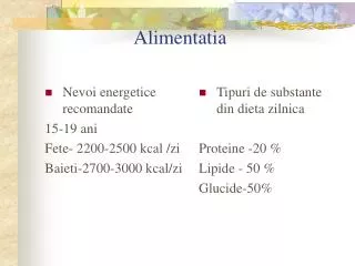 alimentatia