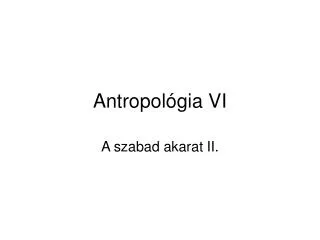 antropol gia vi