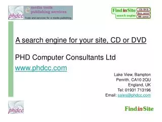 A search engine for your site, CD or DVD