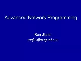 Advanced Network Programming