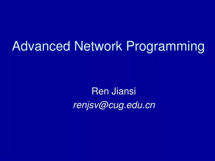 advanced network programming
