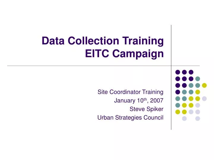 data collection training eitc campaign