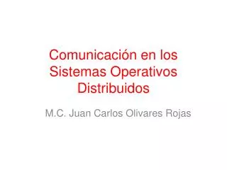comunicaci n en los sistemas operativos distribuidos