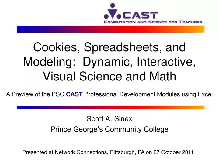 cookies spreadsheets and modeling dynamic interactive visual science and math