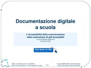 documentazione digitale a scuola