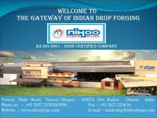 The Gateway of Indian Drop Forging