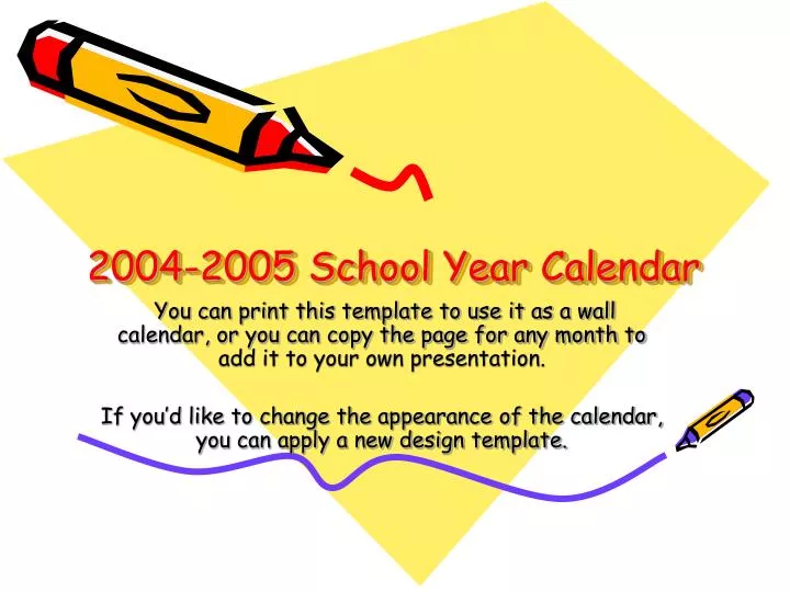 2004 2005 school year calendar