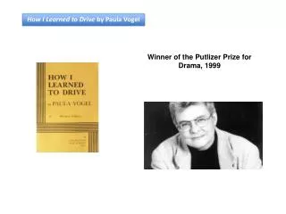 How I Learned to Drive by Paula Vogel