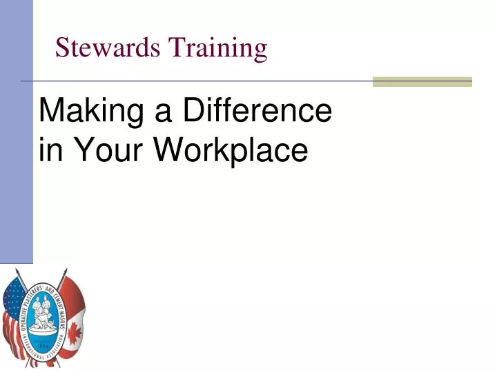 stewards training