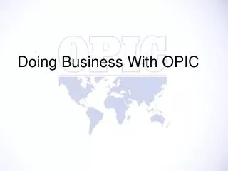 Doing Business With OPIC