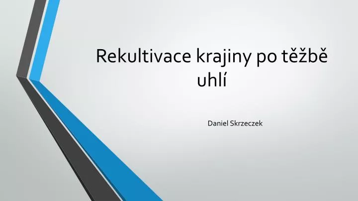 rekultivace krajiny po t b uhl