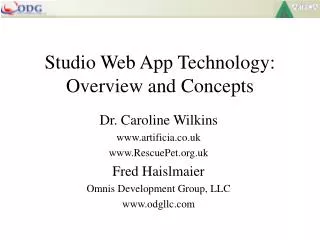 Studio Web App Technology: Overview and Concepts