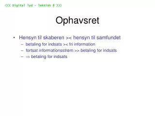 ophavsret