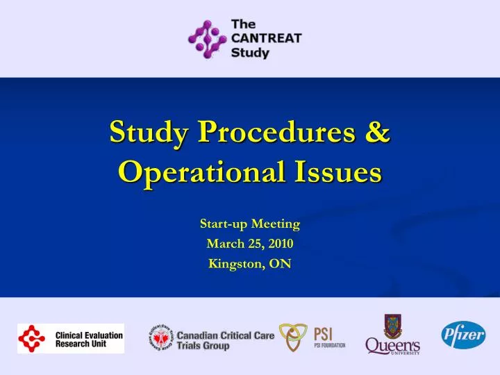 study procedures operational issues