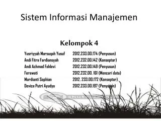 sistem i nformasi manajemen