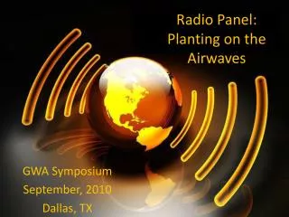 Radio Panel: Planting on the Airwaves