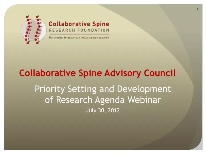collaborative spine advisory council