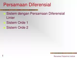 persamaan diferensial