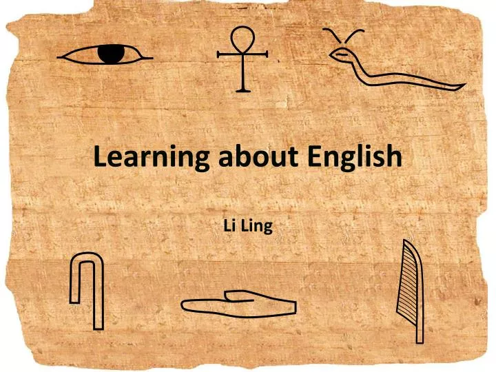learning about english