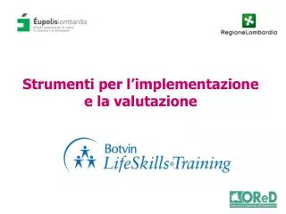 strumenti per l implementazione e la valutazione