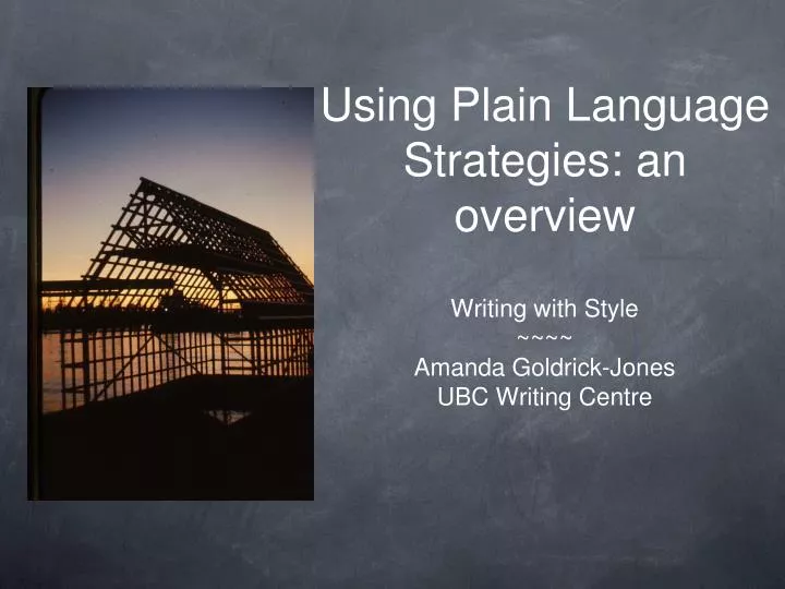 using plain language strategies an overview