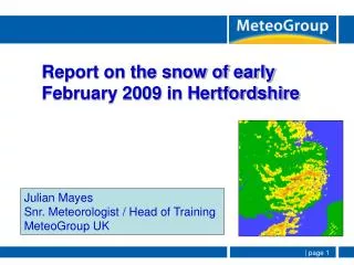 Report on the snow of early February 2009 in Hertfordshire