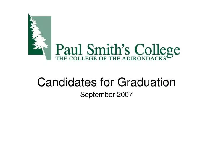 candidates for graduation