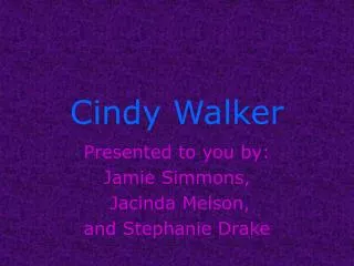 Cindy Walker