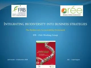 Integrating biodiversity into business strategies The Biodiversity Accountability Framework