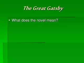 The Great Gatsby