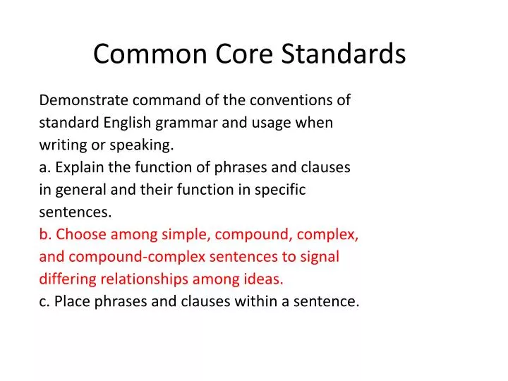 common core standards