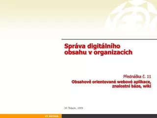 spr va digit ln ho obsahu v organizac ch