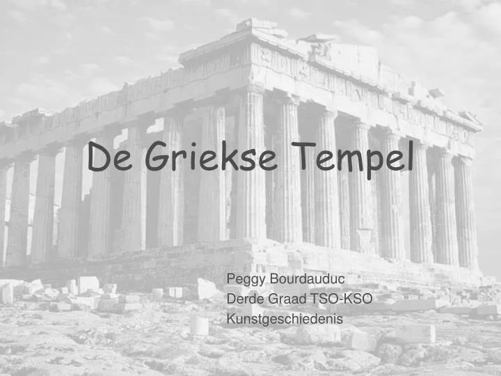 de griekse tempel