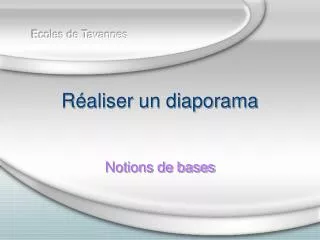 r aliser un diaporama