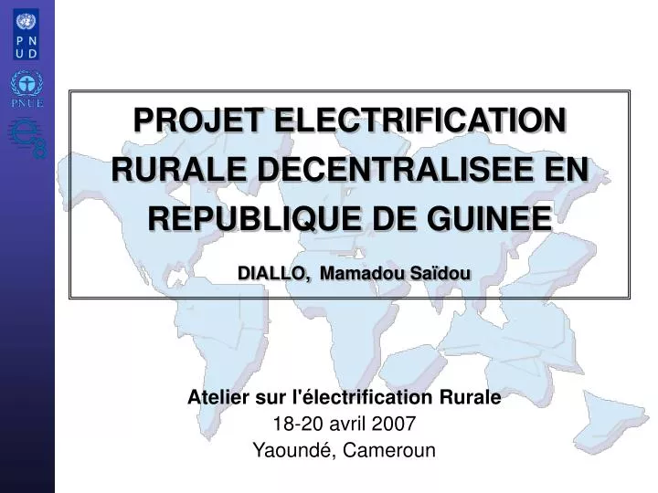projet electrification rurale decentralisee en republique de guinee diallo mamadou sa dou