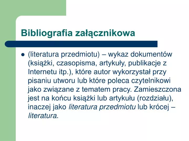 bibliografia za cznikowa