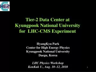 Tier-2 Data Center at Kyungpook National University for LHC-CMS Experiment