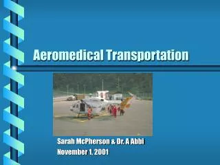 Aeromedical Transportation