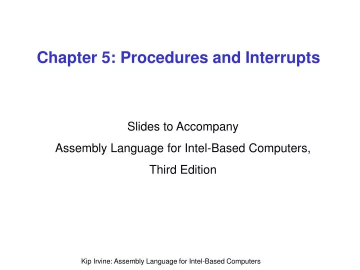 chapter 5 procedures and interrupts