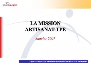 la mission artisanat tpe