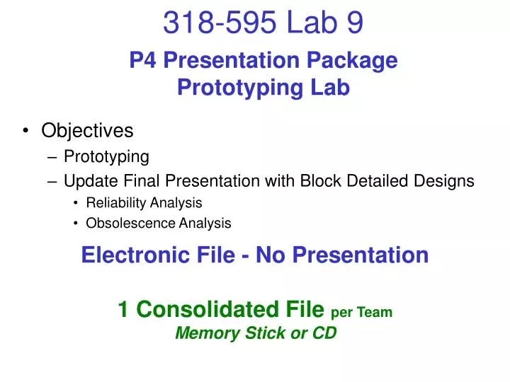 p4 presentation package prototyping lab