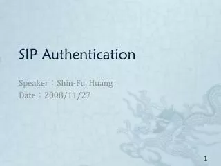 SIP Authentication