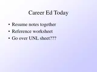 Career Ed Today