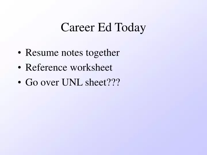 career ed today