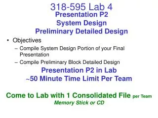 Presentation P2 System Design Preliminary Detailed Design
