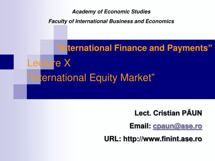 international finance and payments
