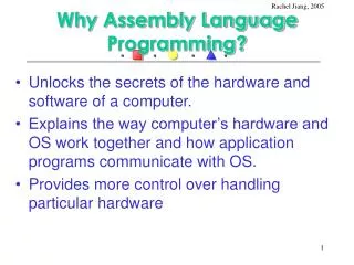 Why Assembly Language Programming?