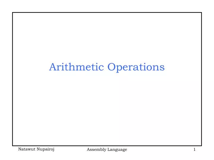 arithmetic operations