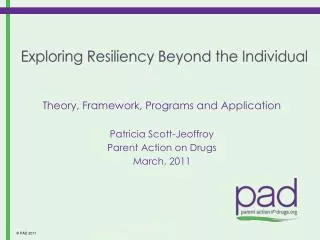 Exploring Resiliency Beyond the Individual