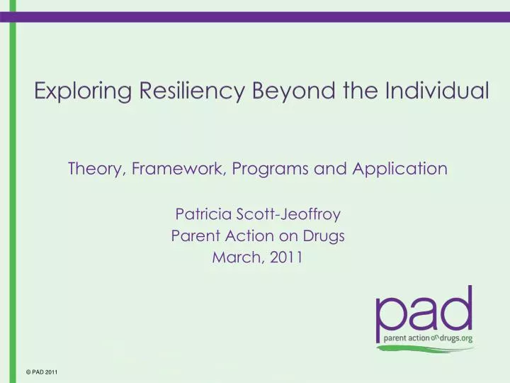 exploring resiliency beyond the individual